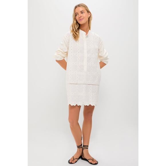 POMANDER PLACE Ivory Eyelet Penny Dress Size XS NWT Retail $148 Tuckernuck - Picture 4 of 8